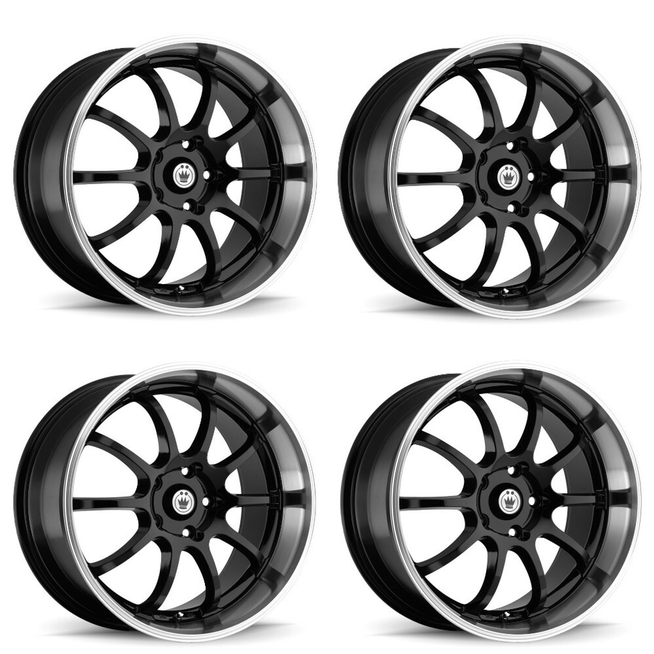 Set 4 16" Konig 26MB Lightning  16x7 Wheels 5x100 5x4.50 +40mm