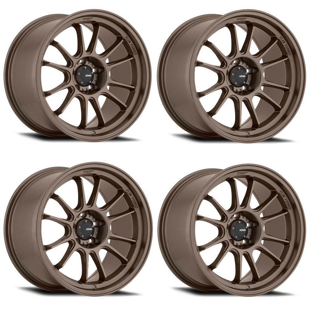 Set 4 18" Konig 47BZ Hypergram Racing Bronze 18x8.5 Wheels 5x112 43mm Racing Rims