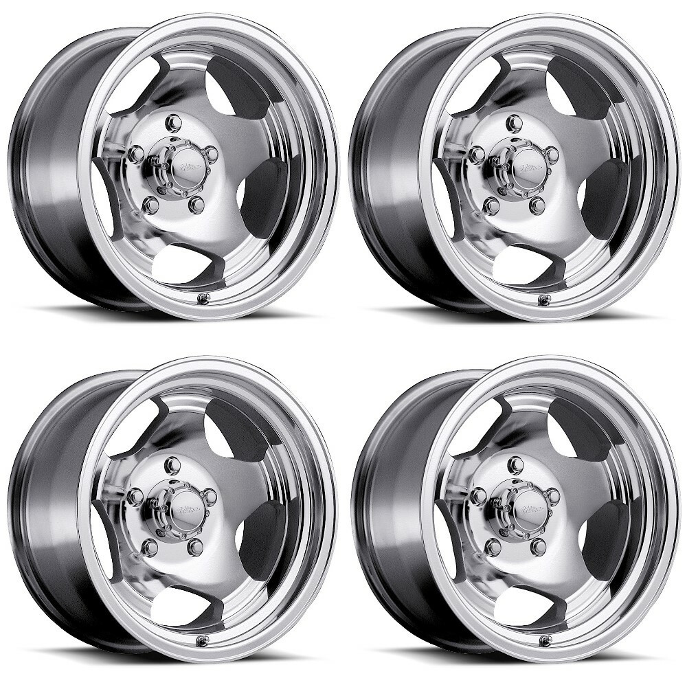 Set 4 15" Ultra 51K Machined Clear Coat 15x8 Wheels 5x4.5 19mm Truck SUV Rims