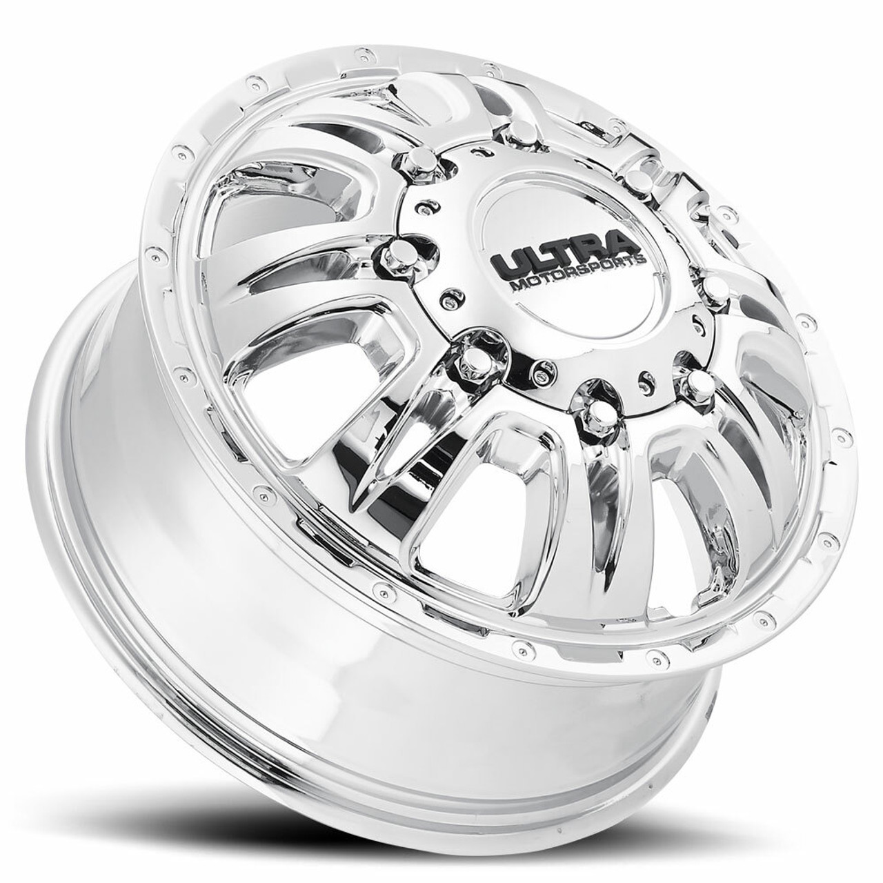 17" Ultra 049C Predator Dually 17X6.5 8x6.5 Chrome Plated Front Wheel 129mm Rim