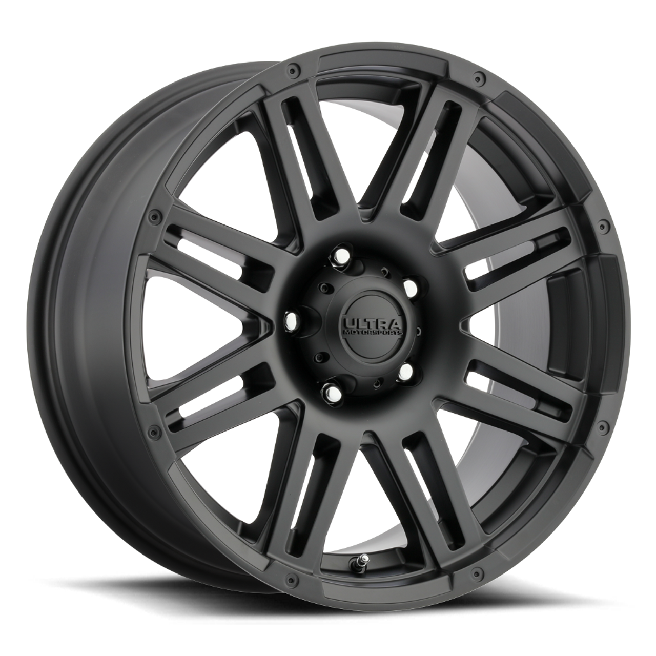 20" Ultra 226SB Machine 20x9 5x5.5 Satin Black w Gloss Black Logo Wheel 18mm Rim