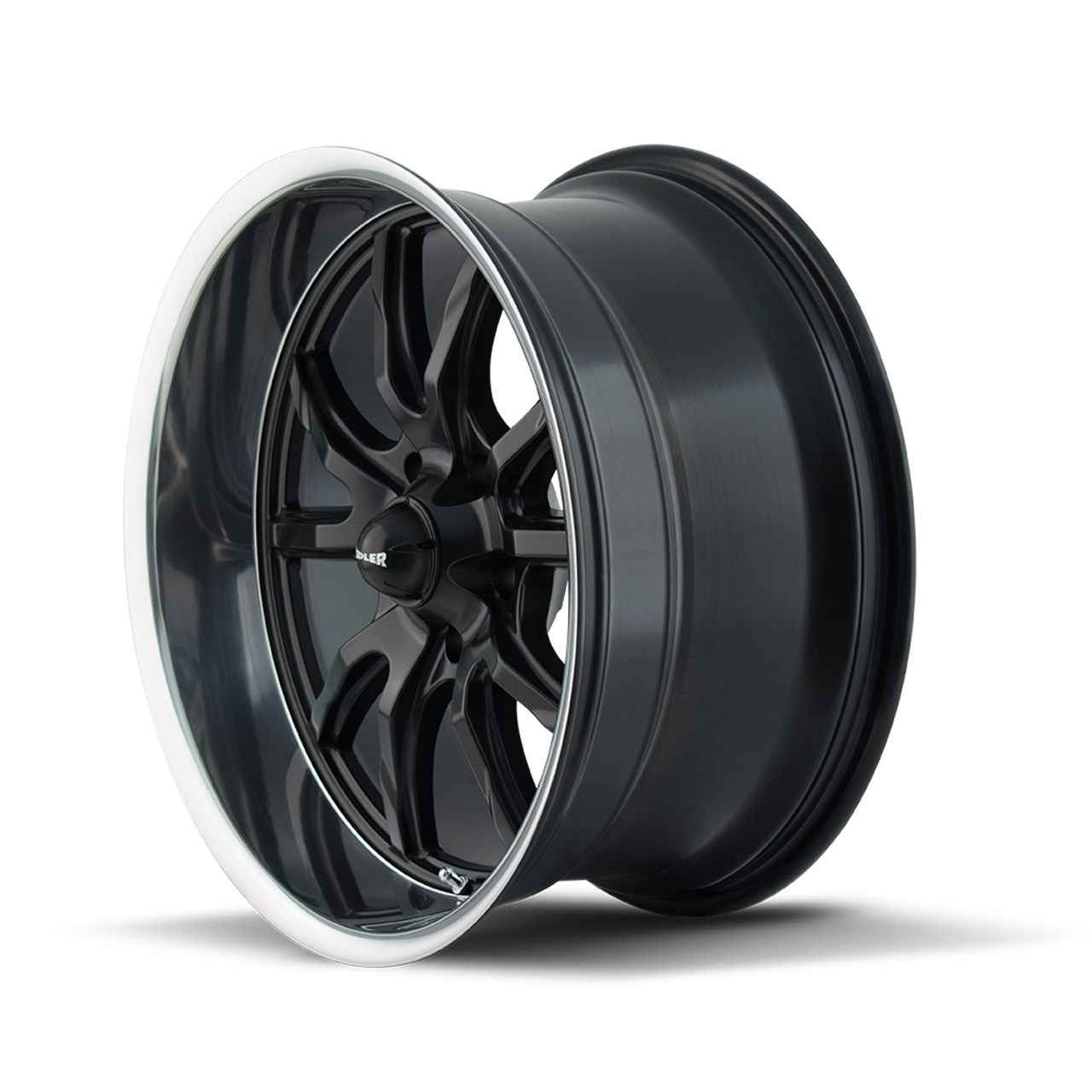 Set 4 18" Ridler 650 18x8 Matte Black Polished Lip 5x4.5 Wheels 0mm Rims