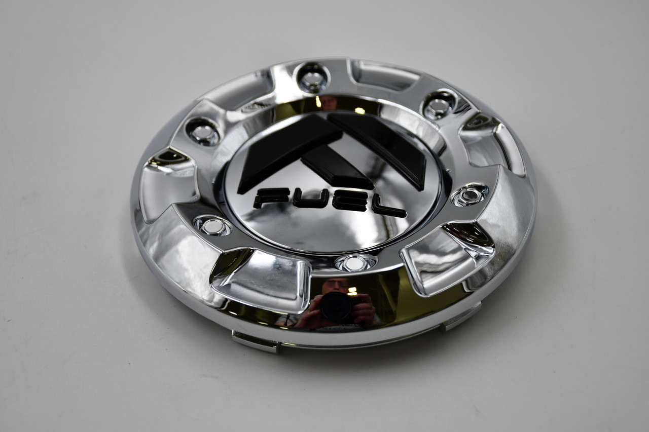 Fuel Chrome w/Gloss Black Logo Wheel Center Cap Hub Cap 1002-43/CHR 5.1875"