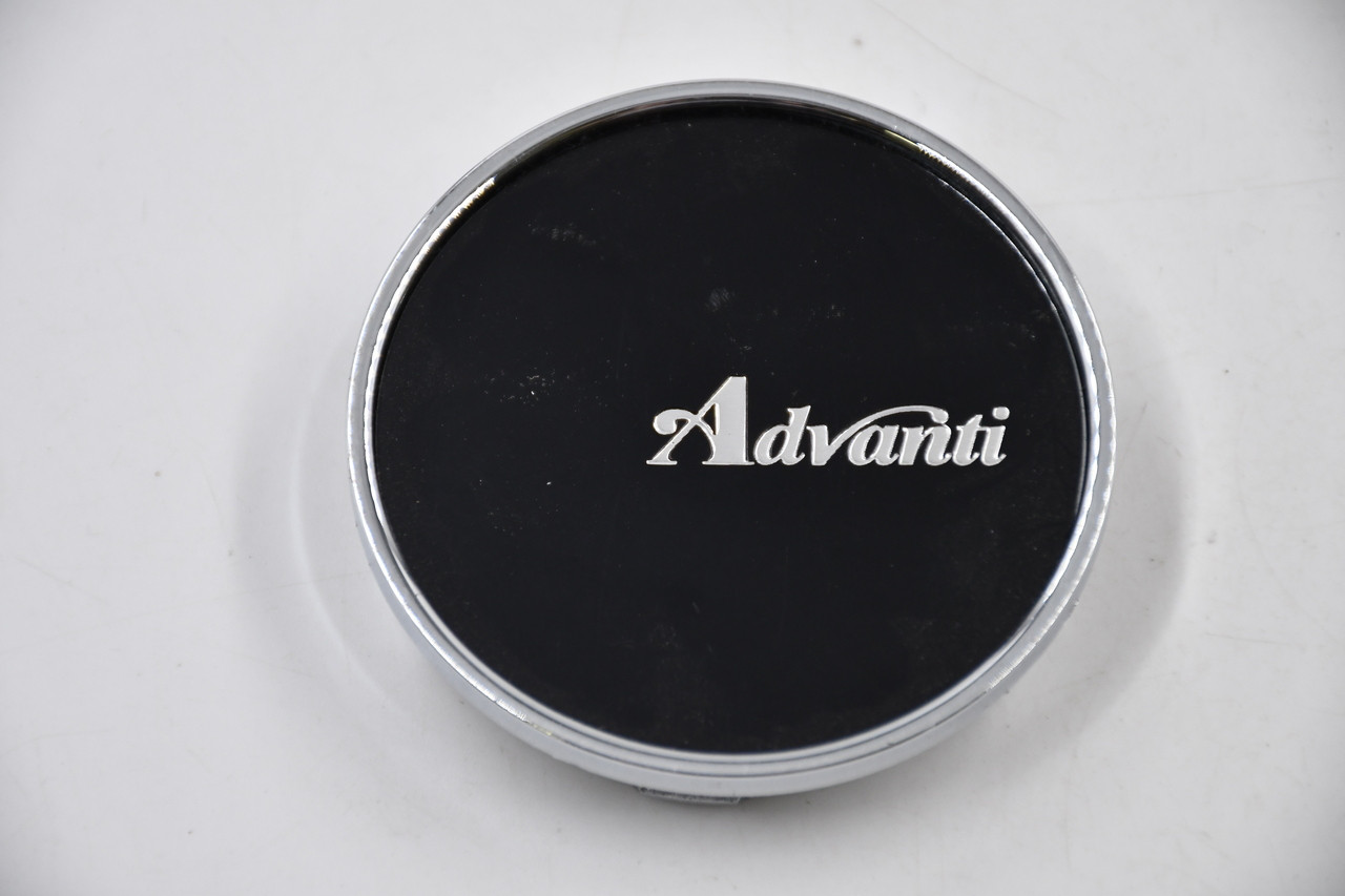 Advanti Chrome Edge w/ Black & Chrome Inset Wheel Center Cap Hub Cap C-F80(ADV) 2.5"