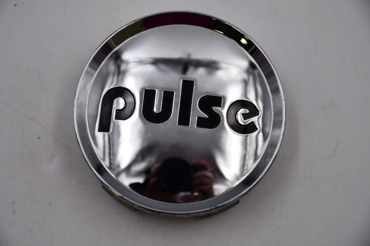 Pulse Chrome w/Black Lettering Wheel Center Cap Hub Cap 1212K74/CHR 2.875"