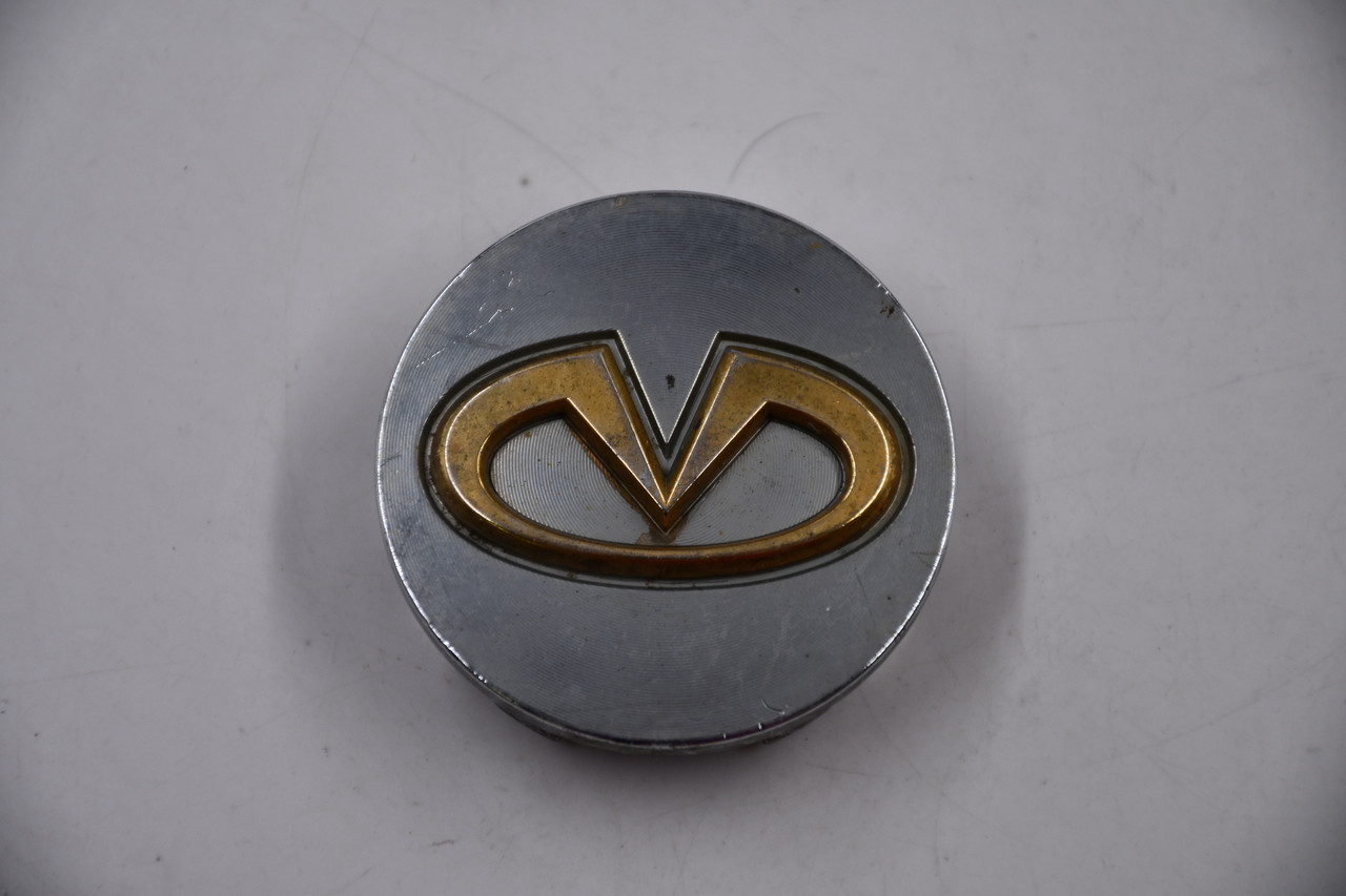 Infiniti Textured Chrome w/ Raised Gold Logo Wheel Center Cap Hub