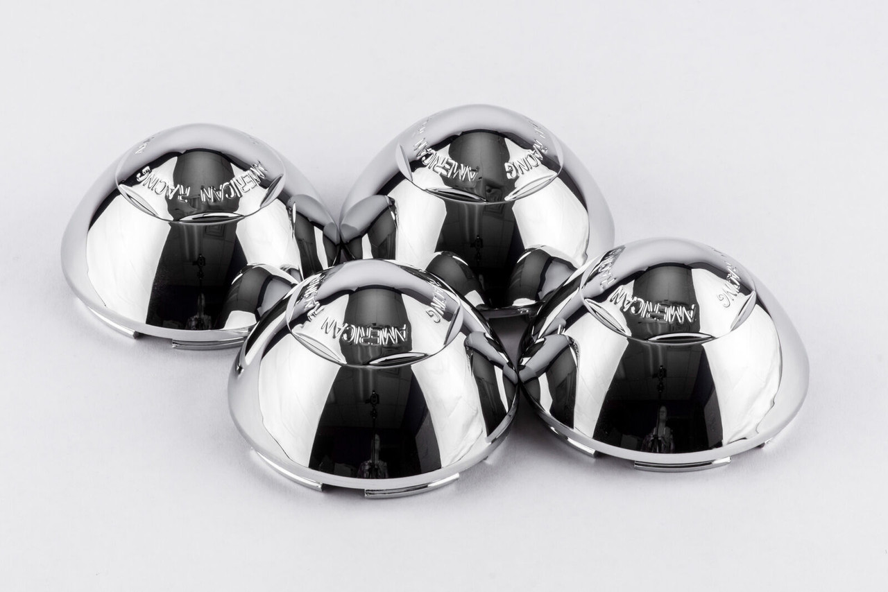 Set 4 American Racing 1278100000 675 Slider Wheel Center Caps Chrome Custom