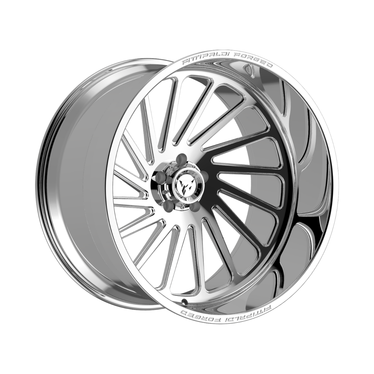 24" Fittipaldi Off Road FTF503P 24x14 Polished 5x5 Wheel -76mm For Jeep Rim