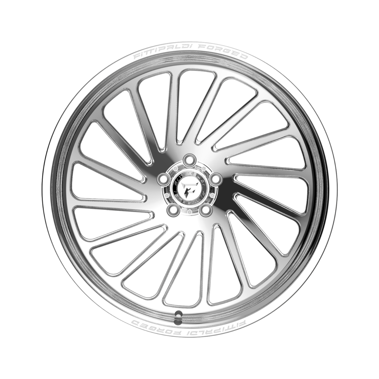 24" Fittipaldi Off Road FTF503P 24x14 Polished 5x5 Wheel -76mm For Jeep Rim