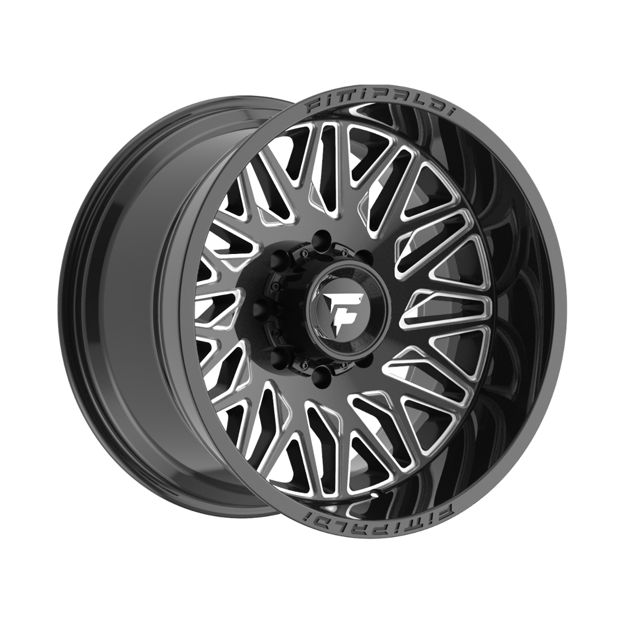22" Fittipaldi Off Road FA07BM 22x12 Gloss Black Milled Wheel 8x170 -44mm Rim