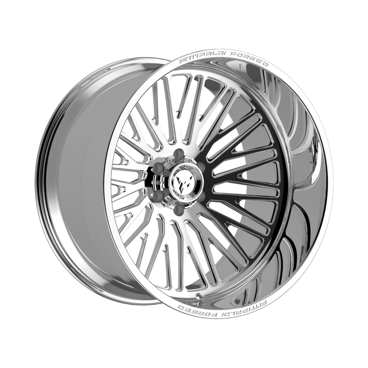 24" Fittipaldi Off Road FTF505P 24x14 Polished 6x5.5 Wheel  -76mm Lifted Rim