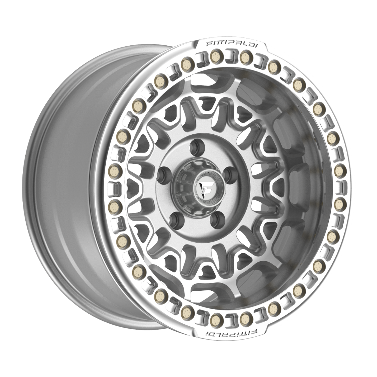 17" Fittipaldi Off Road FB150M 17x9 Machined Silver 6x5.5 Wheel -15mm Lifted Rim