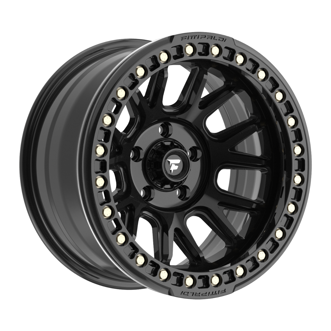 17" Fittipaldi Off Road FB151B 17x9 Satin Black 6x5.5 Wheel -38mm Lifted Rim
