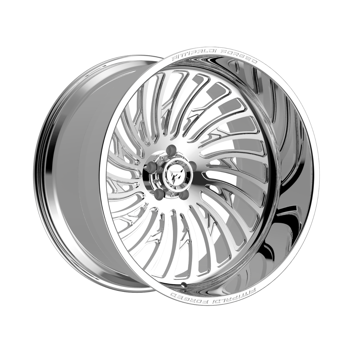 24" Fittipaldi Off Road FTF507P 24x14 Polished 5x5 Wheel 76mm For Jeep