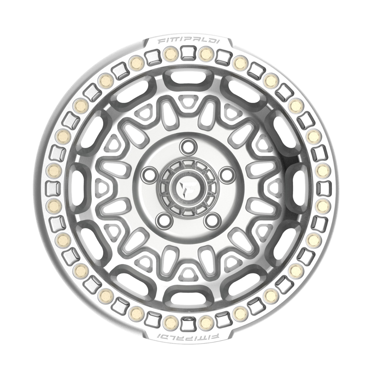 Set 4 17" Fittipaldi Off Road FB150M 17x9 Machined Silver Wheels 6x5.5 -15mm Rim