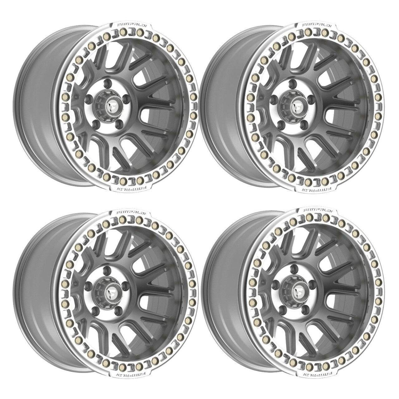 Set 4 17" Fittipaldi Off Road FB151M 17x9 Machined Silver Wheels 6x5.5 -38mm Rim Set 4 17" Fittipaldi Off Road FB151M 17x9 Machined Silver Wheels 6x5.5 -38mm Rim