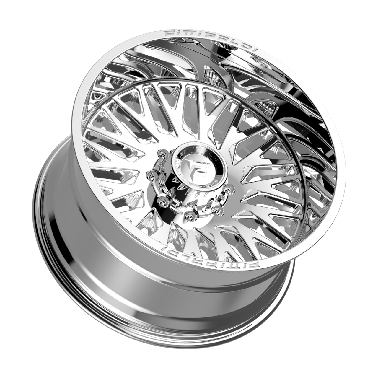 Set 4 22" Fittipaldi Off Road FA07MC 22x12 Mirror Coat 8x6.5 Wheels -44mm Rims