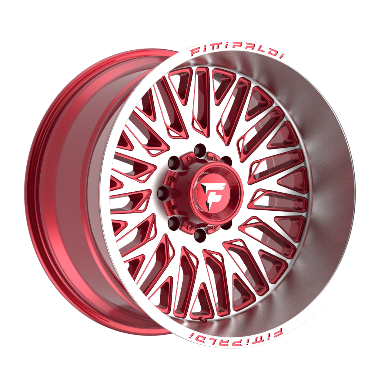 Set 4 22" Fittipaldi Off Road FA07MR 22x12 Machined Red 6x135 6x5.5 -44mm Wheels