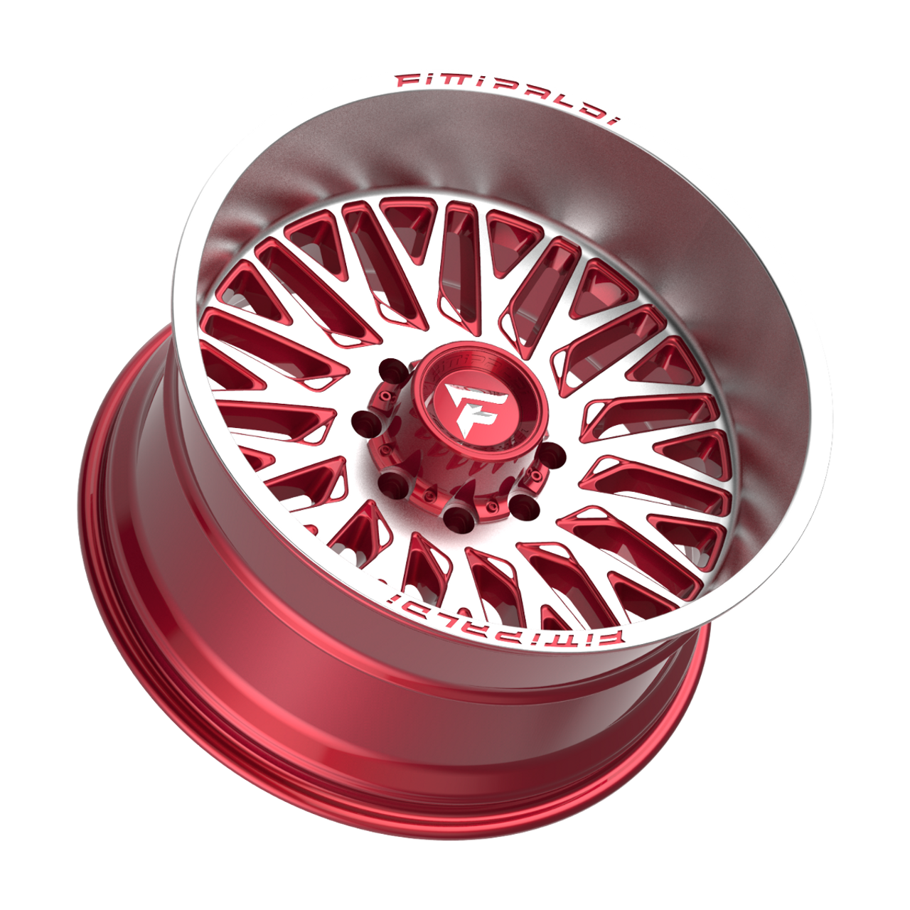 Set 4 22" Fittipaldi Off Road FA07MR 22x12 Machined Red 6x135 6x5.5 -44mm Wheels