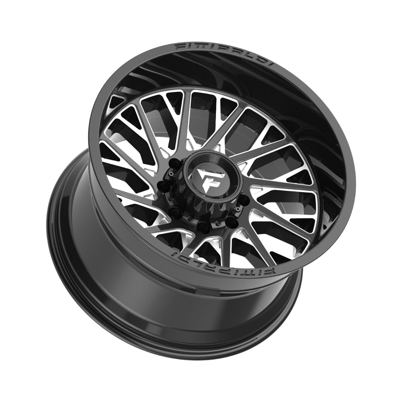 Set 4 20" Fittipaldi Off Road FA08BM 20x12 Gloss Black 6x135 6x5.5 -44mm Wheels