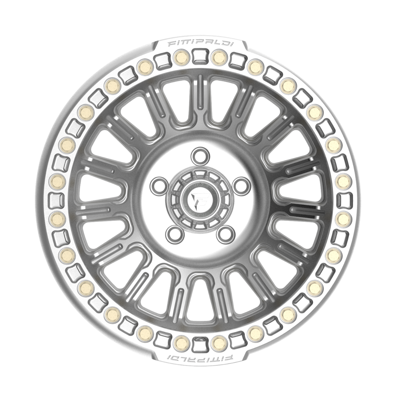Set 4 17" Fittipaldi Off Road FB152M 17x9 Machined Silver Wheels 6x5.5 -38mm Rim