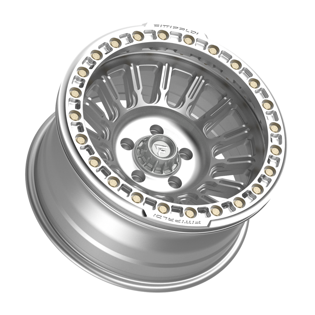 Set 4 17" Fittipaldi Off Road FB152M 17x9 Machined Silver Wheels 6x5.5 -38mm Rim