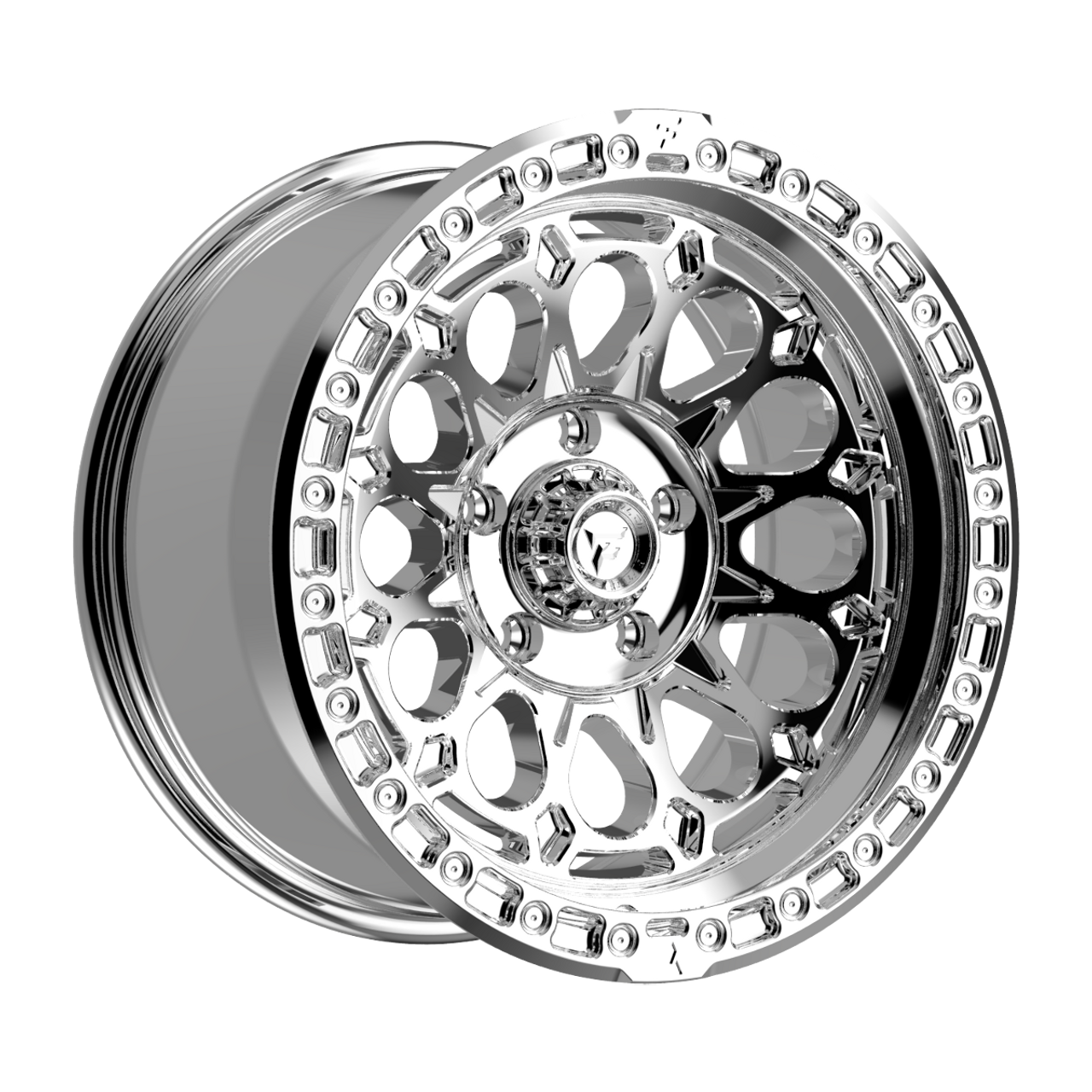Set 4 17" Fittipaldi Off Road FT101MC 17x9 Mirror Coat Wheels 6x5.5 -12mm Rims