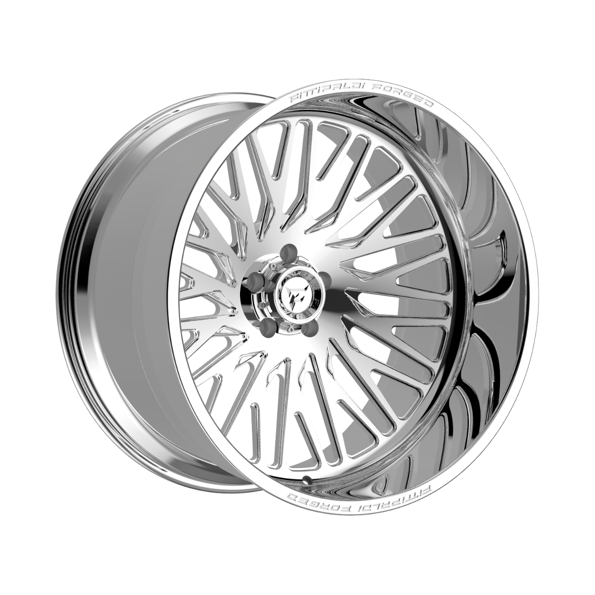 Set 4 24" Fittipaldi Off Road FTF500P 24x14 Polished 8x6.5 Wheels  -76mm Rims