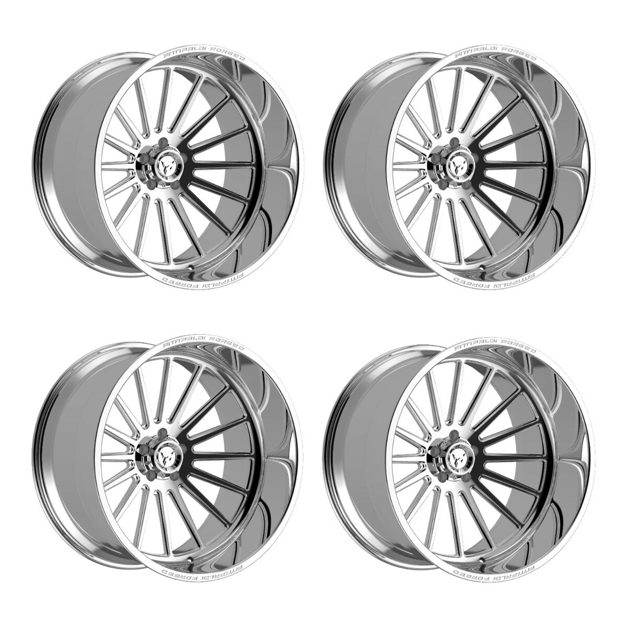 Set 4 24" Fittipaldi Off Road FTF504P 24x14 Polished 5x5 Wheels -76mm Truck Rims Set 4 24" Fittipaldi Off Road FTF504P 24x14 Polished 5x5 Wheels -76mm Truck Rims