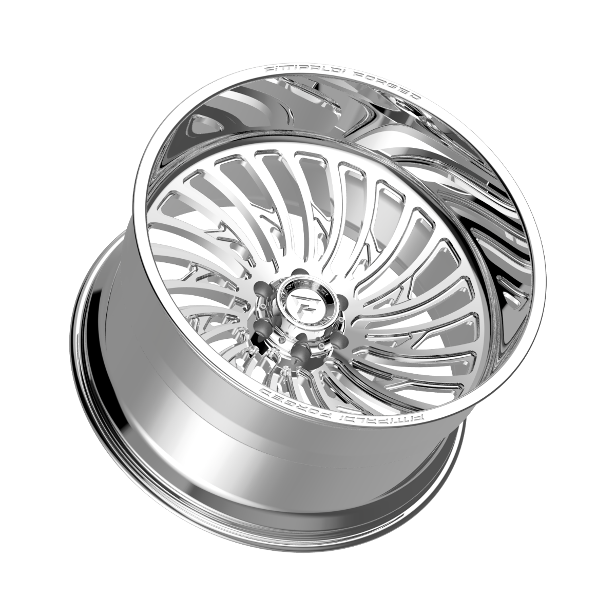 Set 4 24" Fittipaldi Off Road FTF507P 24x14 Polished 5X5.00 Wheels  -76mm Rims