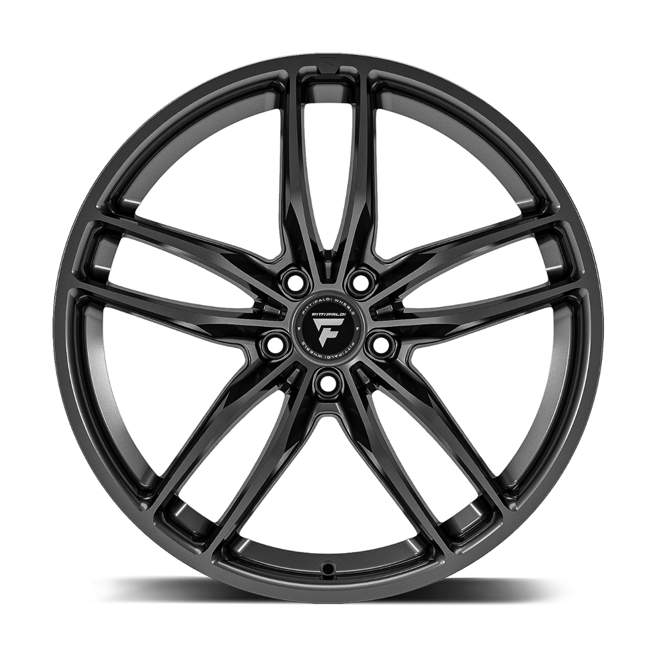 18" Fittipaldi 361G 18x8 Gloss Graphite 5x112 Wheel 25mm Rim