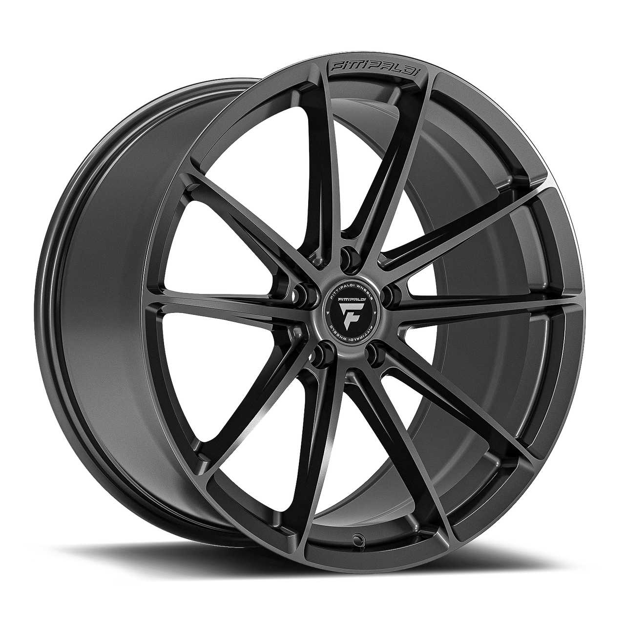Set 4 20" Fittipaldi 362G 20x8.5 Gloss Graphite 5x112 Wheels 35mm Rims
