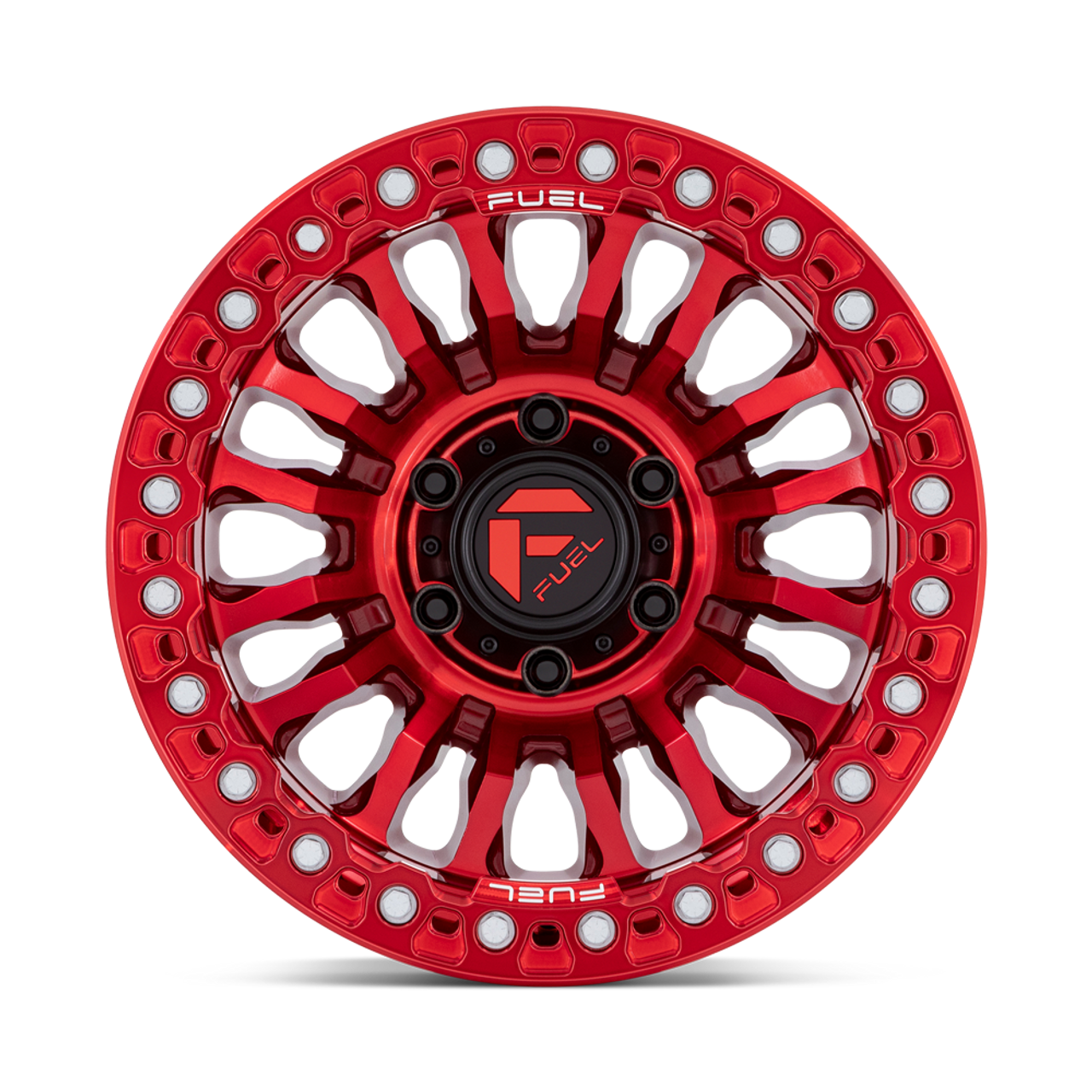 Fuel 1PC FC125 Rincon Beadlock 20x10 8x6.5 Candy Red Wheel 20" -48mm Rim