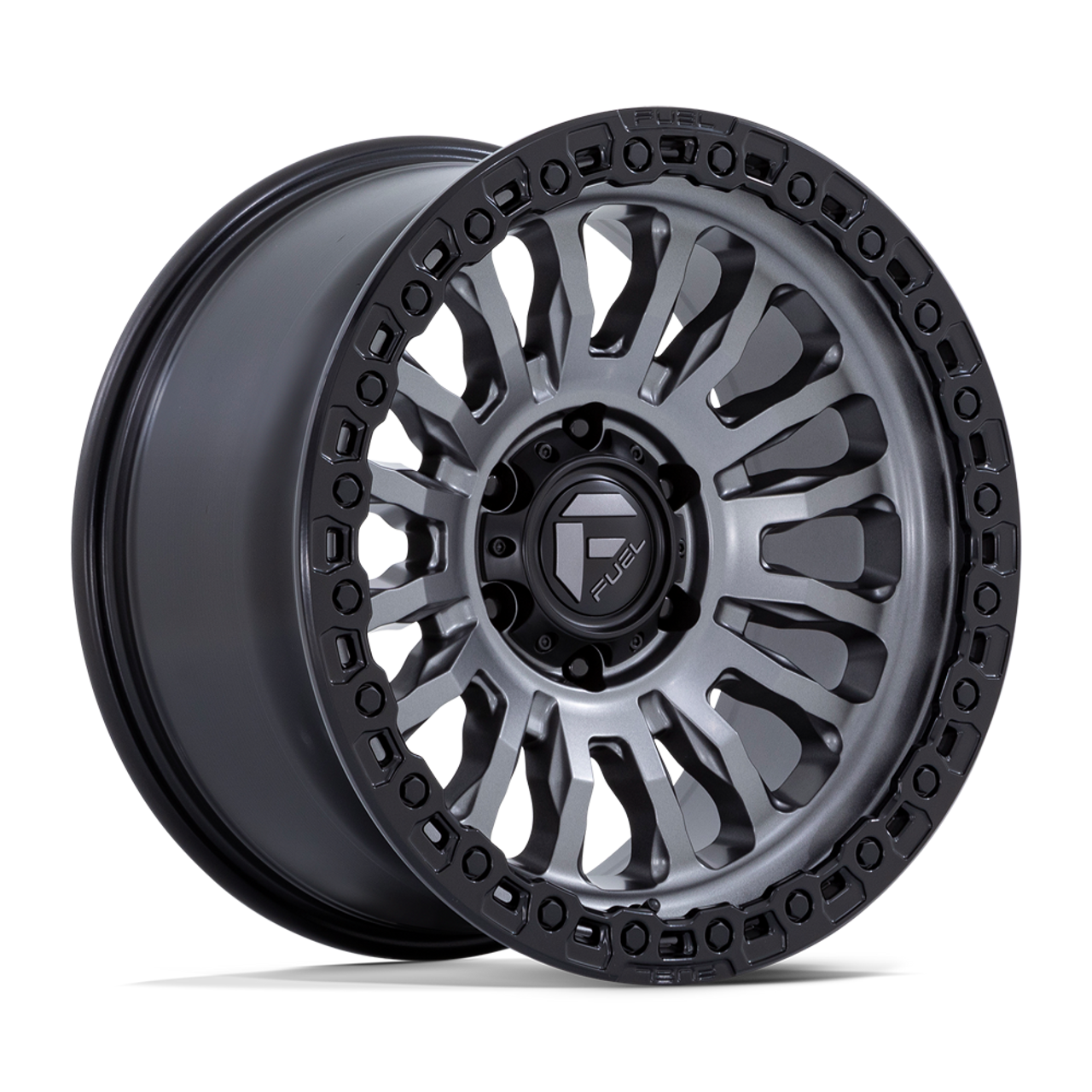 Fuel 1PC FC857 Rincon 20x9 5x5.0 Matte Gunmetal With Black Lip Wheel 20" 1mm Rim