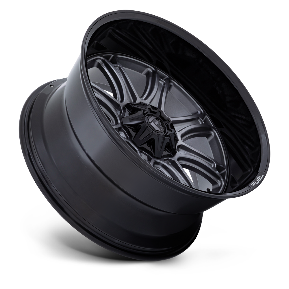 20" Fuel Darkstar 20x9 6x4.5 6x5.5 1mm Wheel Matte Gunmetal Black Lip Rim