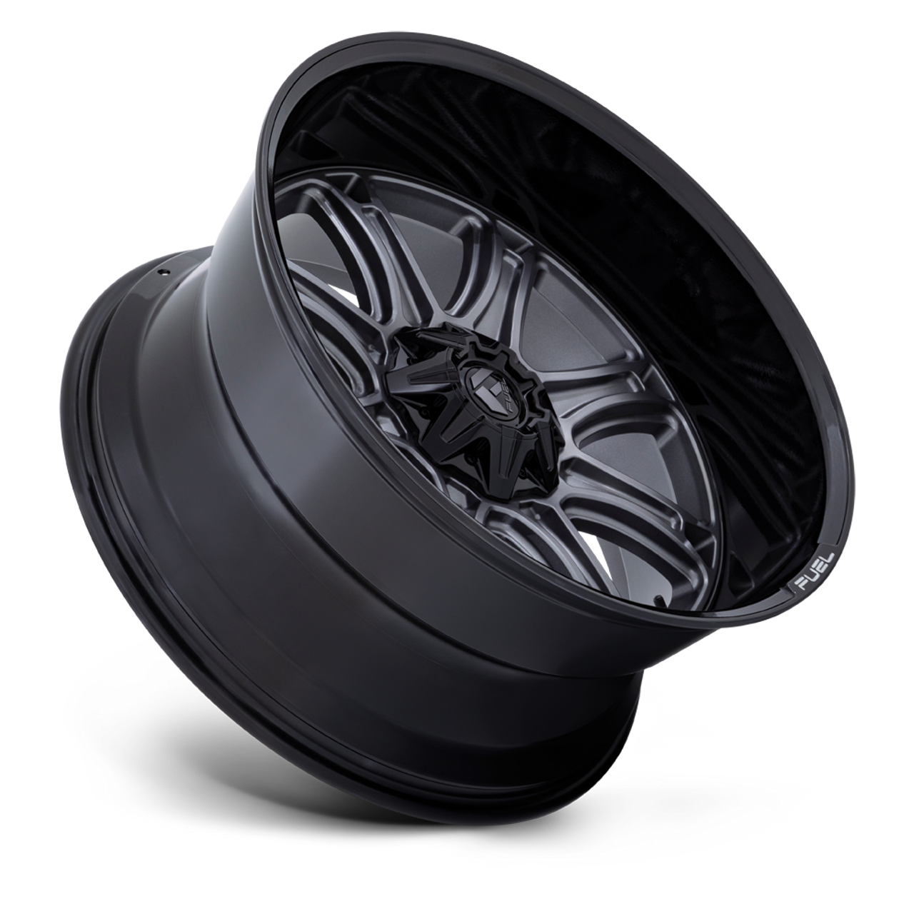 20" Fuel 1PC Darkstar 20x9 8x180 1mm Matte Gunmetal Black Lip For Chevy GMC Rim