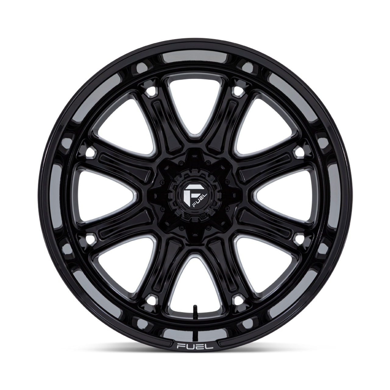Fuel 1PC Darkstar 20x9 5x5.5 5x150 Gloss Black Milled Wheel 20" 1mm Rim