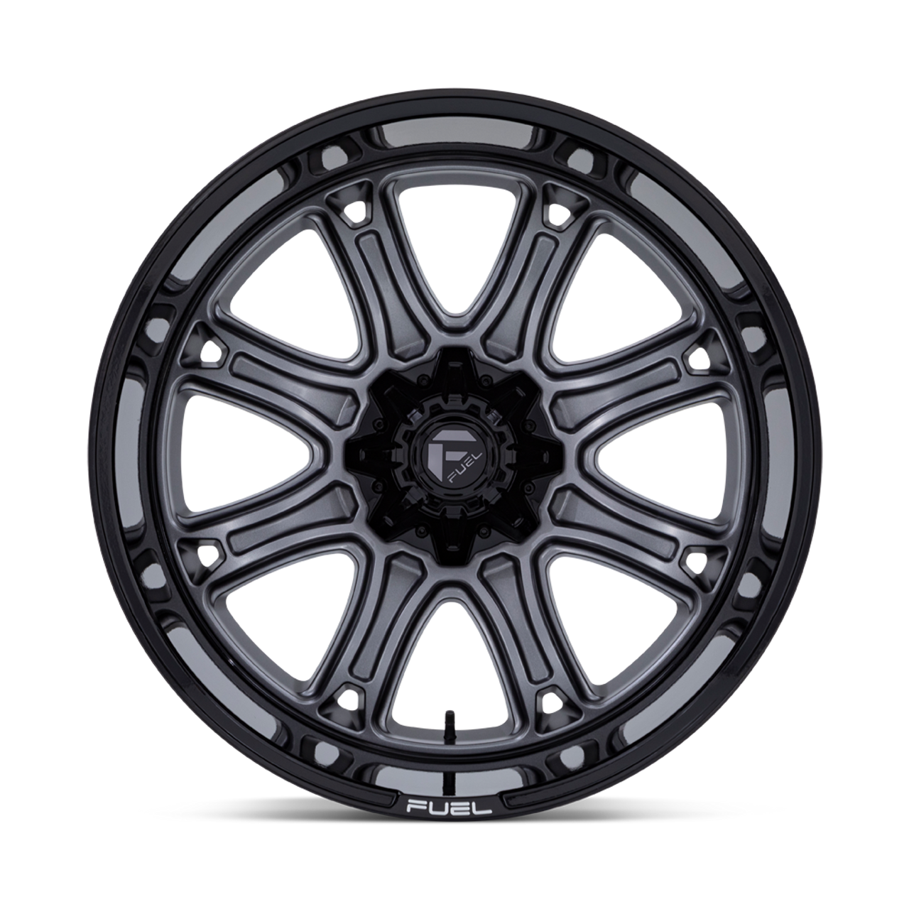 22" Fuel 1PC Darkstar 22x9 8x6.5 1mm Wheel Matte Gunmetal Black Lip Truck Rim