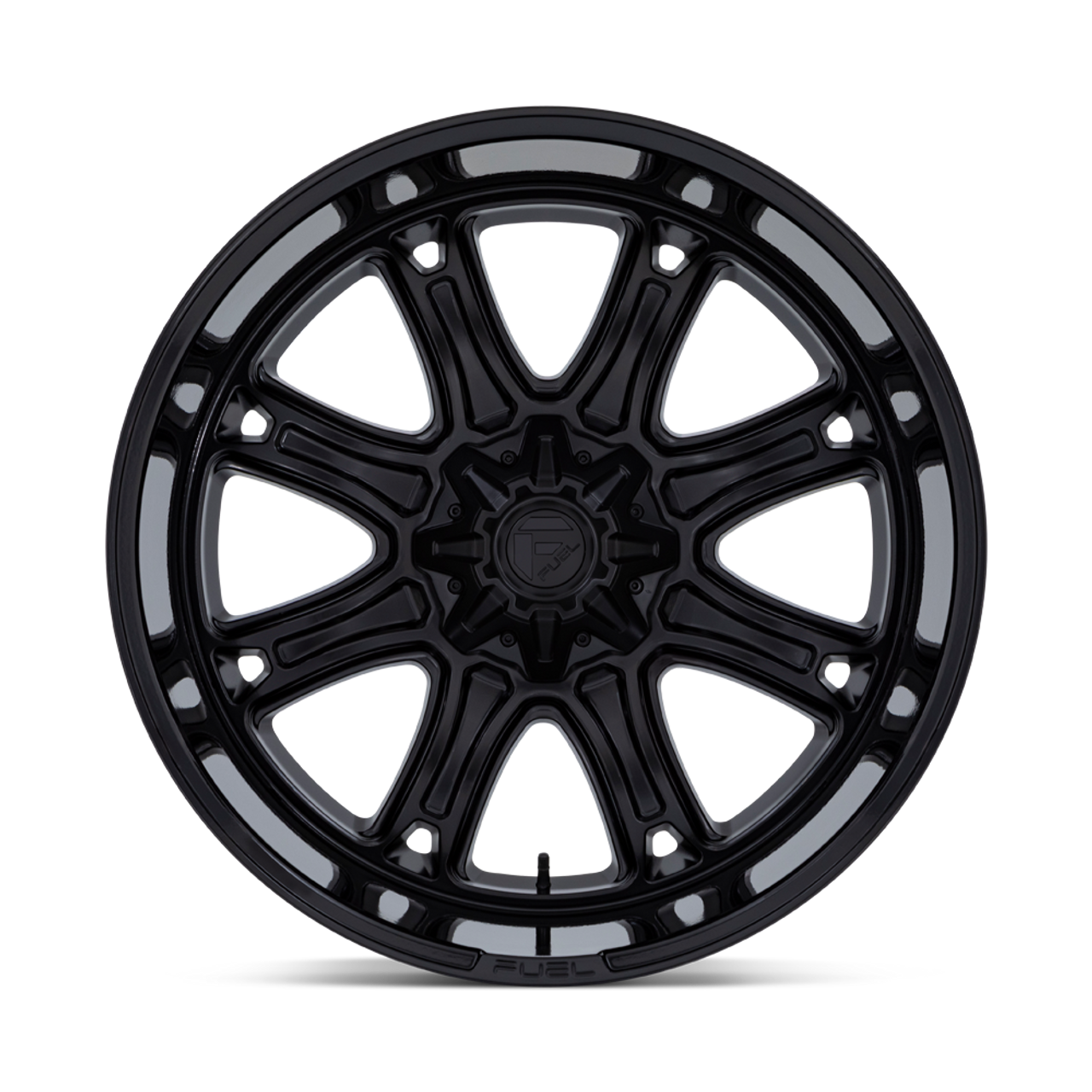 20" Fuel Darkstar 20x9 8x6.5 1mm Wheel Matte Black Gloss Black Lip Truck Rim