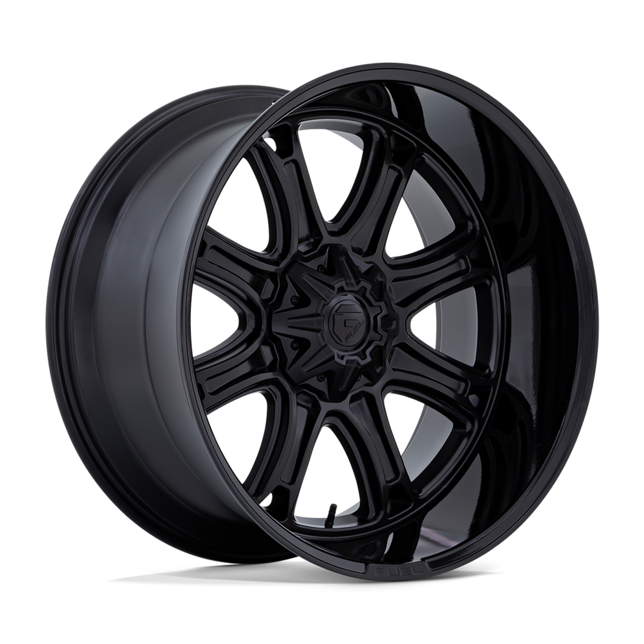 20" Fuel Darkstar 20x9 5x5 5x5.5 1mm Wheel Matte Black Gloss Black Lip Truck Rim
