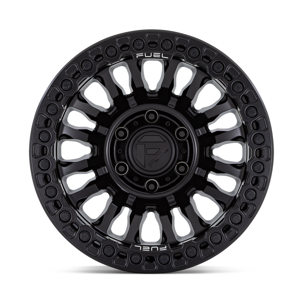 Set 4 Fuel FC125 Rincon Beadlock 17x9 5x5 Blackout Wheels 17" -38mm Rims