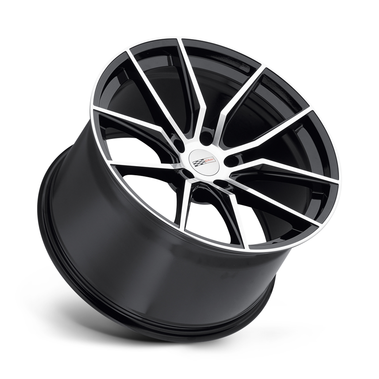 Cray Spider 19x10.5 5x4.75 Gloss Black W/ Mirror Cut Face Wheel 19" 65mm Rim