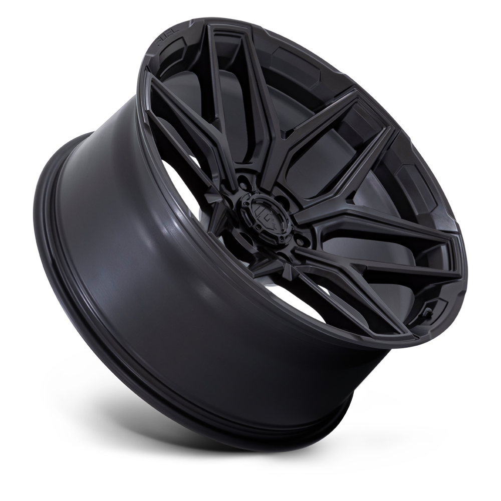 Set 4 20" Fuel Flux 20x10 6x5.5 -18mm Blackout Wheels For Chevy GMC Ram Cadillac