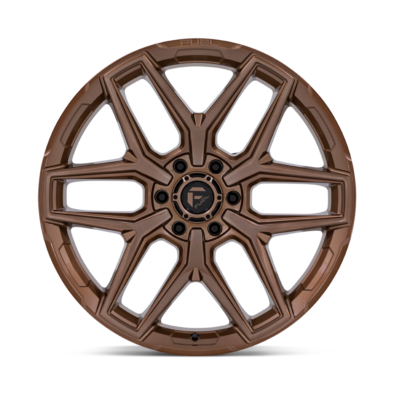 Set 4 20" Fuel Flux 20x10 6x5.5 -18mm Platinum Bronze Lifted Truck SUV Wheels