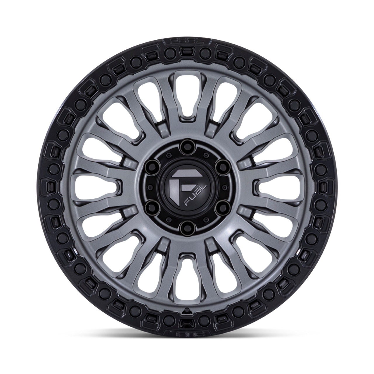 Set 4 Fuel  FC857 Rincon 20x10 5x5 Matte Gunmetal Black Lip Wheels 20" -18mm