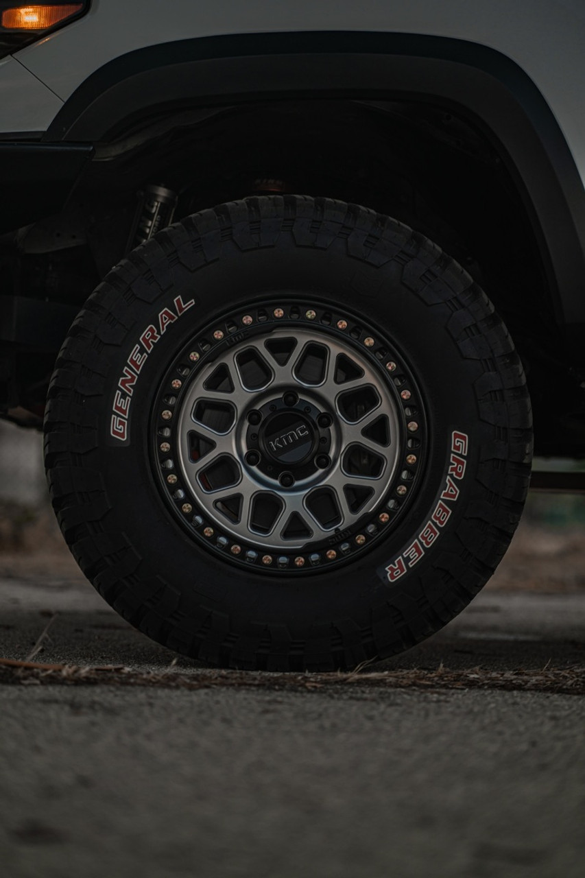 Set 4 KMC KM549 Grs 20x9 6x5.5 Machined With Satin Black Lip Wheels 20" 18mm