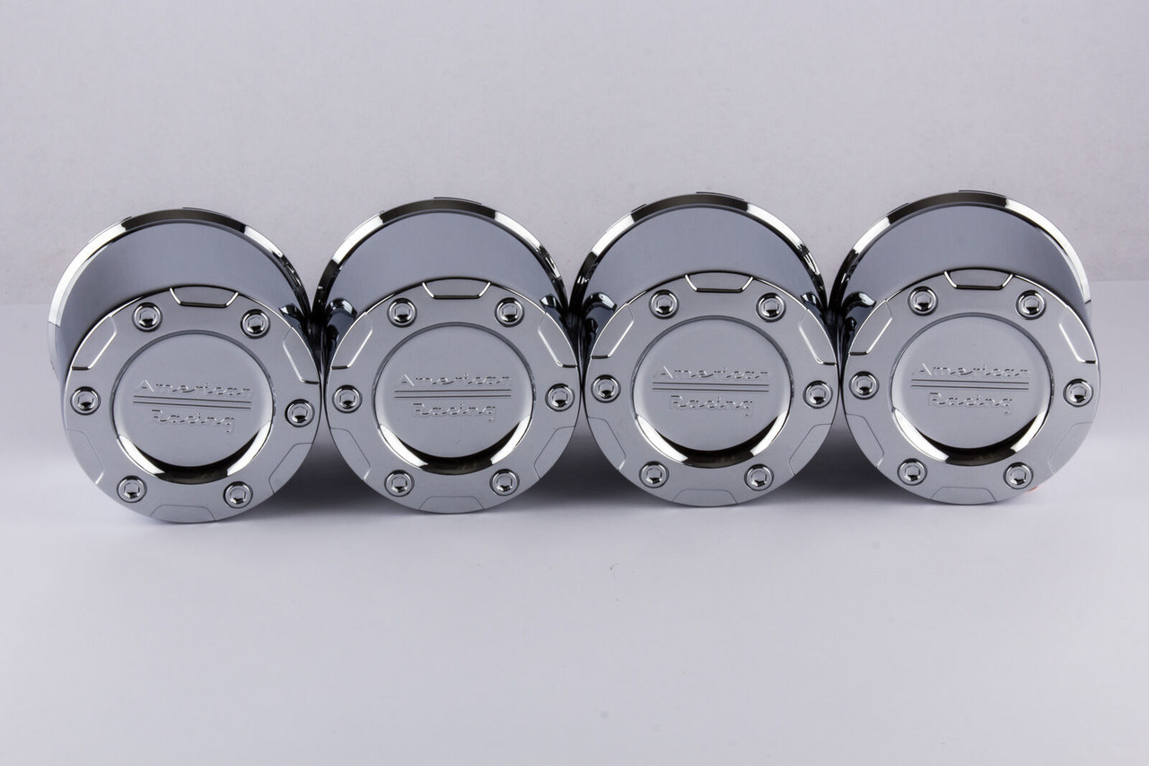 Set 4 American Racing 1342100041C Chrome Center Cap Snap In 5x135 6x135 6x5.5