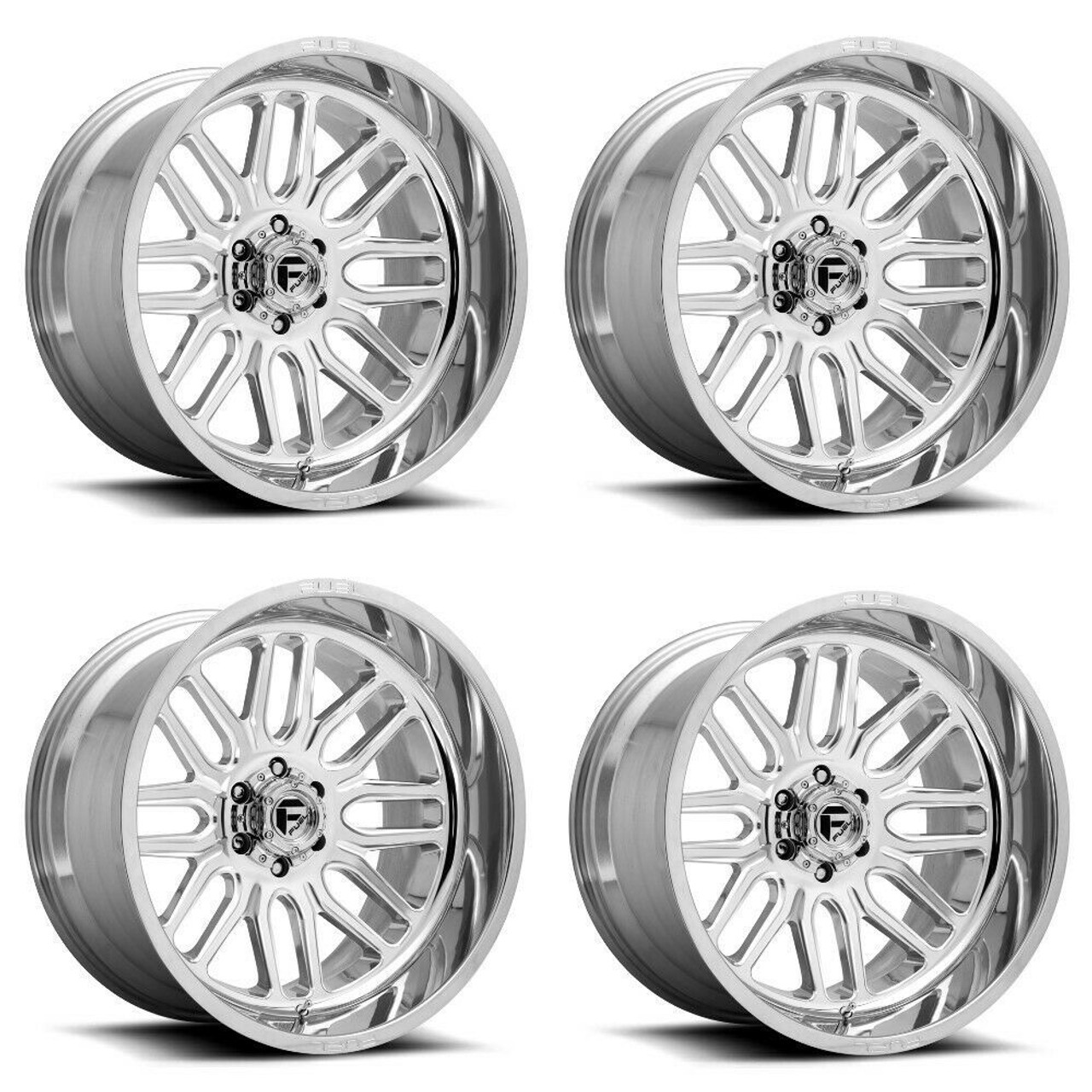 Set 4 Fuel D721 Ignite 22x12 6x135 High Luster Polished Wheels 22" -43mm
