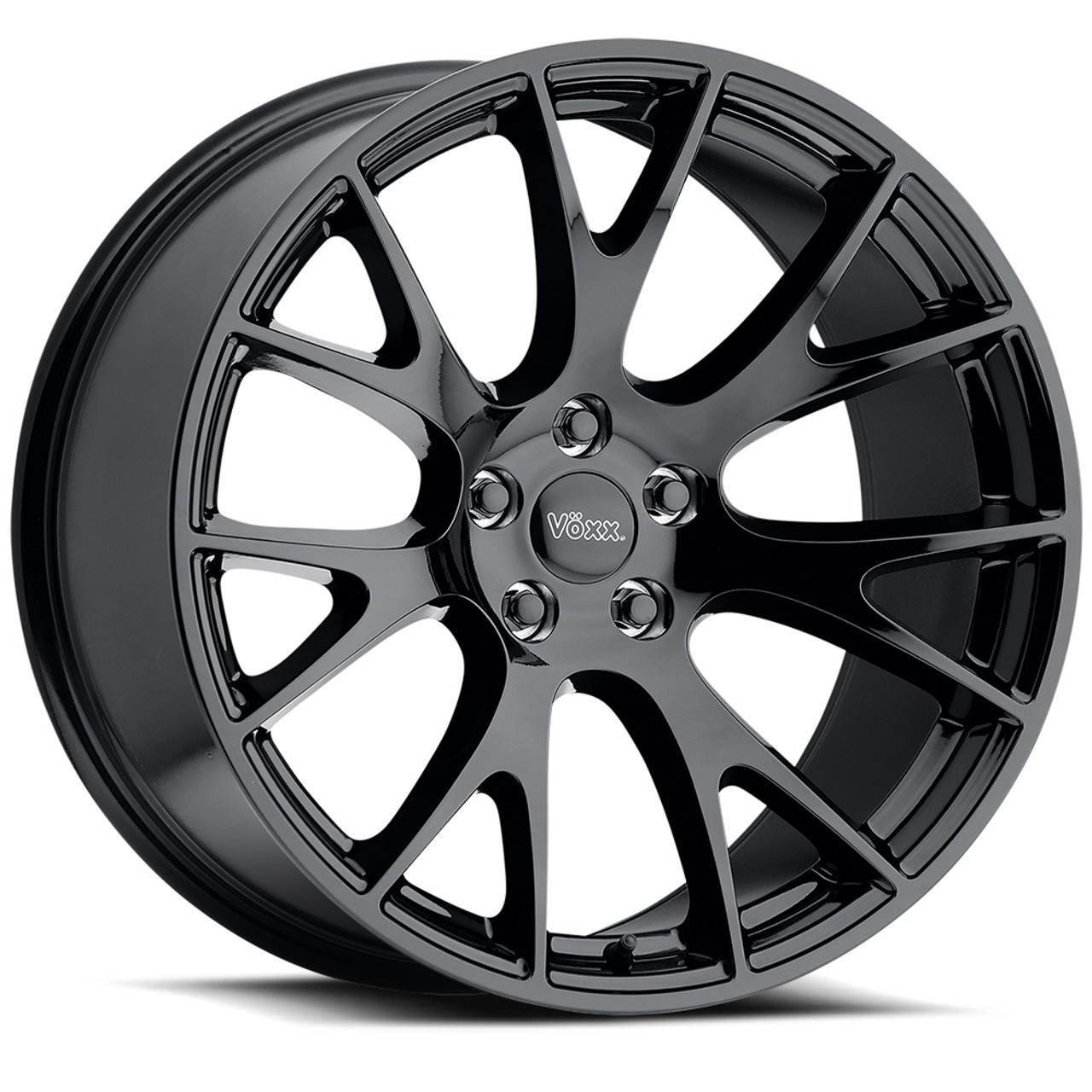 20" Voxx Replica Hellcat Gloss Black Wheel 20x9 5x5 22mm Rim For Jeep