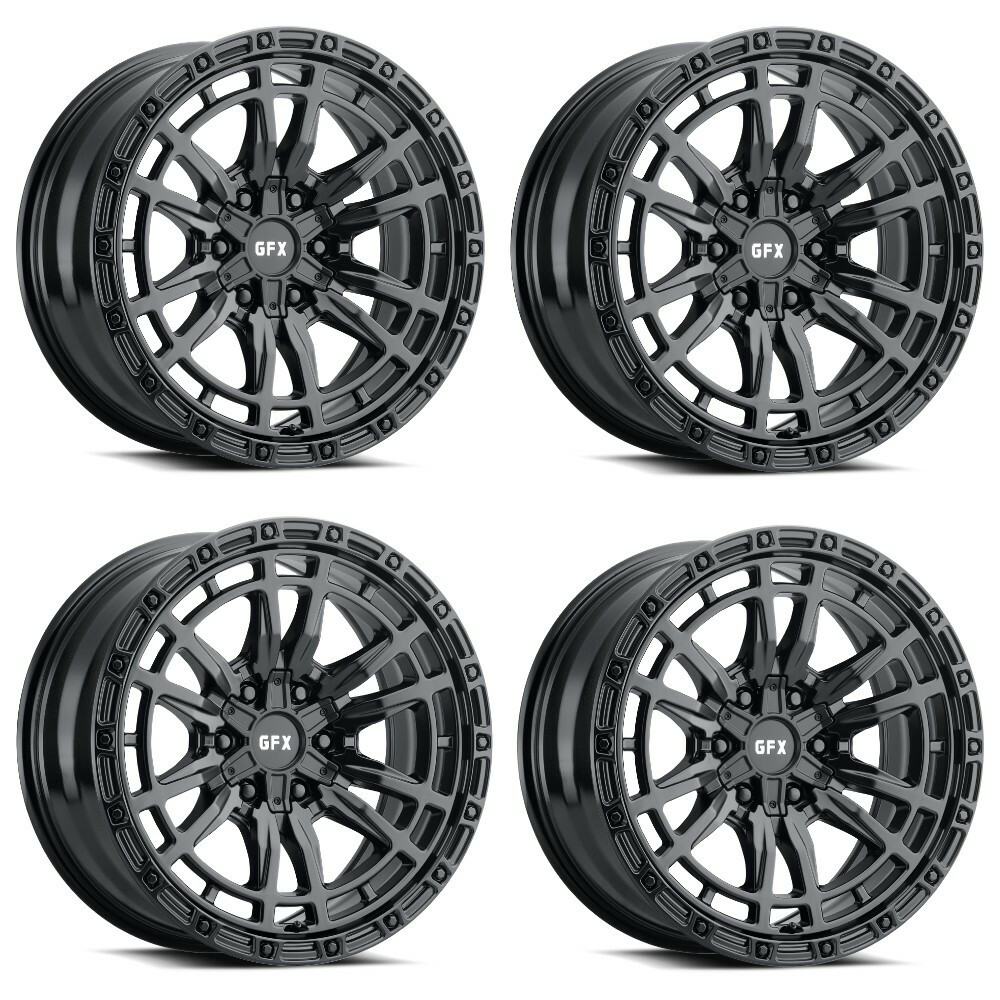 Set 4 18" Voxx G-FX TR-24 Matte Black Wheels 18x9 6x5.5 0mm Truck Suv Rims